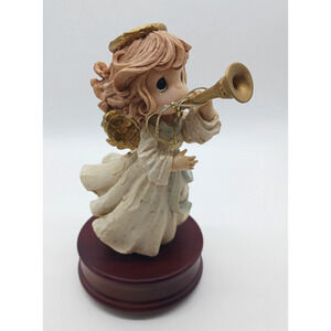 1996 Precious Moments Sankyo Musical Silent Night Christmas Angel Music Box